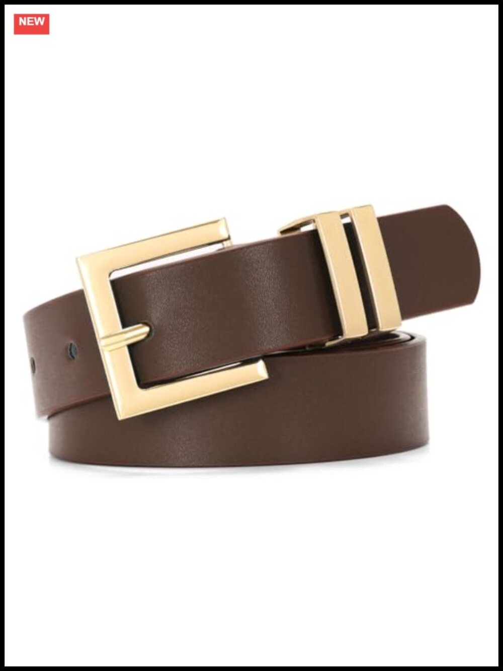 Faux Leather Belt for Women Square Buckle Waist Belt for Jeans Dresses